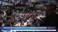 Gobierno declaró por 60 días el estado de emergencia en cinco establecimientos penitenciarios de alta peligrosidad