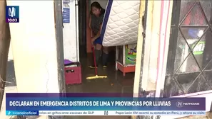 Gobierno declara emergencia en VES y VMT por lluvias. Foto y video: Canal N