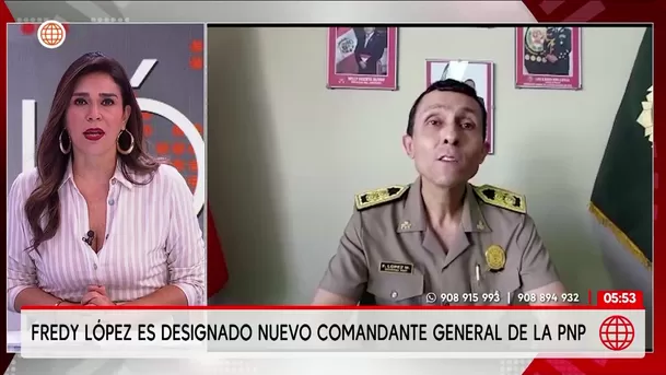 Gobierno designa a Fredy López Mendoza como comandante de la PNP. Foto: América Noticias