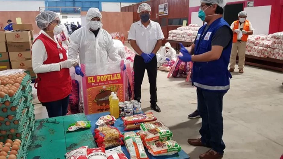 Familias vulnerables recibirán alimentos. Foto: Andina