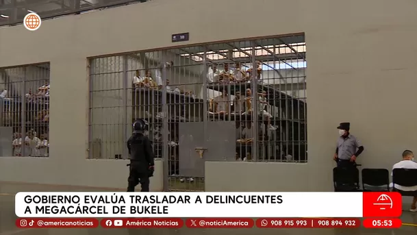 Gobierno evalúa trasladar a delincuentes a megacárcel de Bukele. Foto: América Noticias