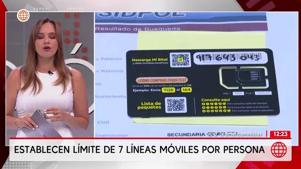 Gobierno limita a siete el número de líneas móviles por persona. Foto: América Noticias