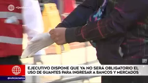 Uso de guantes ya no es obligatorio.