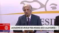 Gobierno uruguayo solicitó que Alan García se retire de residencia del embajador. Foto: captura de TV