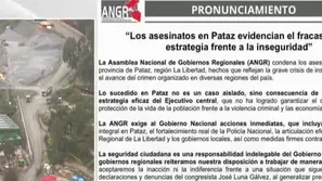 ANGR exige intervención en Pataz tras asesinatos y crisis de seguridad. Foto y video: Canal N 