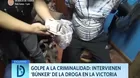 Golpe a la criminalidad: Intervienen “Búnker” de la droga en La Victoria 