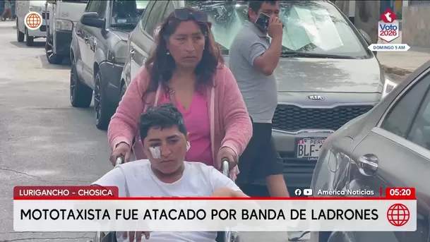 Golpean a mototaxista en Lurigancho-Chosica. Foto: América Noticias