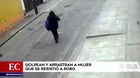 Golpean y arrastran a mujer que se resistió a robo