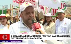Gonzalo Alegría anuncia que frenará las invasiones de terrenos en Lima - Noticias de traficantes-terrenos