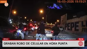 Graban robo de celular en la avenida Alcázar del Rímac. Foto y video: América Noticias
