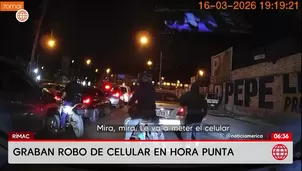 Graban robo de celular en la avenida Alcázar del Rímac. Foto y video: América Noticias