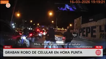 Graban robo de celular en la avenida Alcázar del Rímac. Foto y video: América Noticias