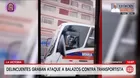 Graban y atacan a balazos bus de transporte en La Victoria