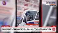 Graban y atacan a balazos bus de transporte en La Victoria