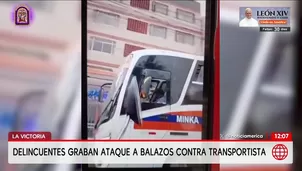 Graban y atacan a balazos bus de transporte en La Victoria. Foto y video: América Noticias