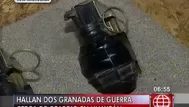 Granadas de guerra: hallan dos de estos explosivos en Huaycán