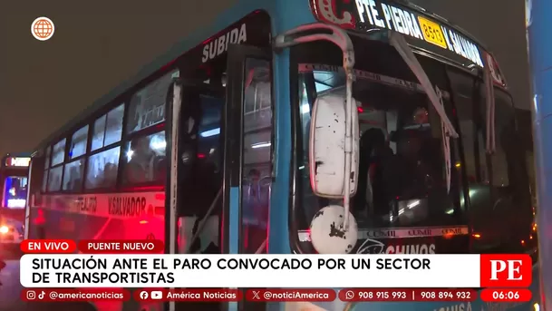 Paro de un sector de transportistas por aumento de inseguridad. Foto: América Noticias