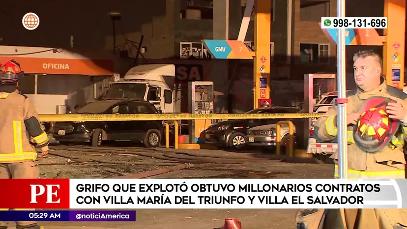 Grifo que explotó obtuvo millonarios contratos con Villa María del Triunfo y Villa El Salvador