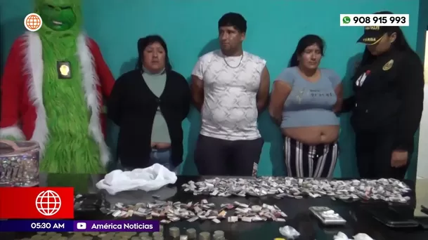 Grinch del Grupo Terna captura a clan familiar que vendía droga en San Bartolo. Foto: América Noticias