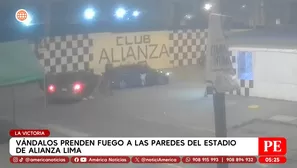 Vándalos atacan estadio de Alianza Lima y queman objetos en La Victoria. Foto y video: América Noticias
