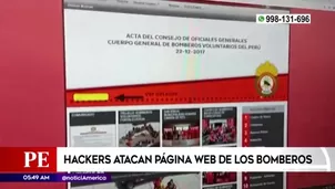 Hackearon web de los bomberos. América Noticias