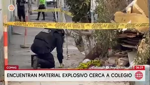Hallan cartuchos mineros cerca de colegio de niños en Comas/ América Noticias