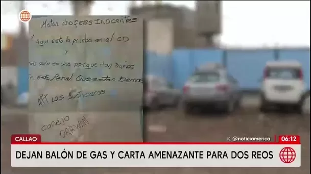 Desconocidos dejan un balón de gas y una carta con amenazas en el penal Sarita Colonia/ América Noticias