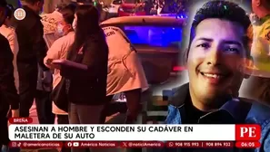 Cadáver hallado en Breña estaba en maletera de su propio auto. Foto y video: AN
