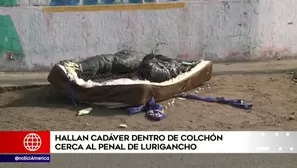 Hallan cadáver dentro de colchón cerca al penal de Lurigancho