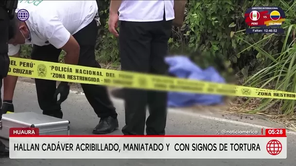 Hallan cadáver de un hombre acribillado en Huaura. Foto: América Noticias Hallan cadáver de un hombre acribillado en Huaura. Foto: América Noticias