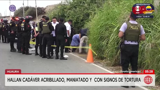 Hallan cadáver de un hombre acribillado en Huaura. Foto: América Noticias Hallan cadáver de un hombre acribillado en Huaura. Foto: América Noticias
