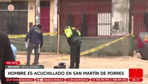 Hombre acuchillado en San Martín de Porres. Foto y video: AN 