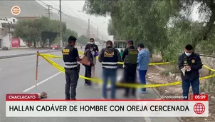 Hallan cadáver de un hombre en la Carretera Central. Foto y video: América Noticias