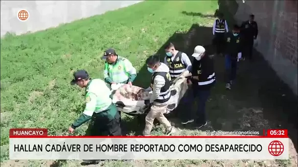 Hallan cadáver de hombre desaparecido en Huancayo. Foto: América Noticias Hallan cadáver de hombre desaparecido en Huancayo. Foto: América Noticias