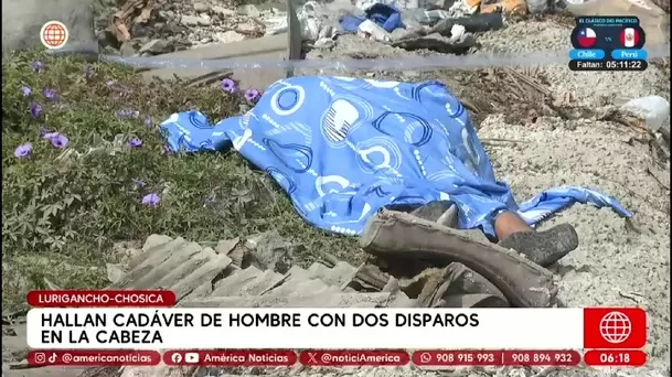 Hallan cadáver con disparos en descampado de Carapongo/América Noticias Hallan cadáver con disparos en descampado de Carapongo/América Noticias