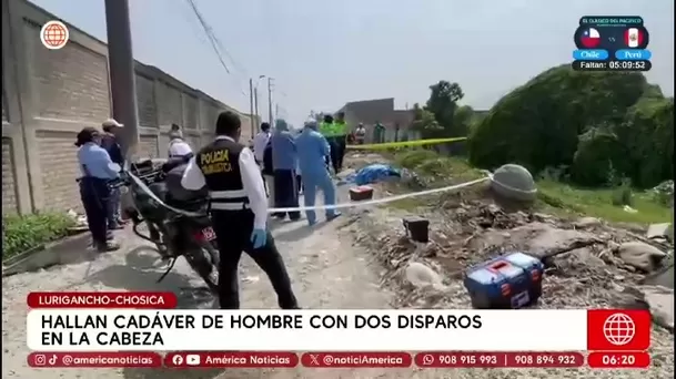 Hallan cuerpo de hombre con disparos en la cabeza en Carapongo, Lurigancho/ América Noticias Hallan cuerpo de hombre con disparos en la cabeza en Carapongo, Lurigancho/ América Noticias