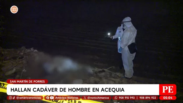 Hallan cadáver de hombre en acequia en San Martín de Porres. Foto: América Noticias