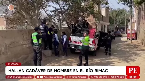 Hallan cadáver de hombre flotando en el río Rímac en Chosica. Foto: América Noticias