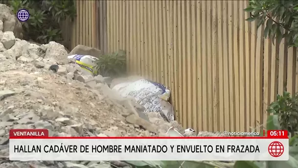 Hallan cadáver de un hombre maniatado en Ventanilla. Foto: América Noticias Hallan cadáver de un hombre maniatado en Ventanilla. Foto: América Noticias