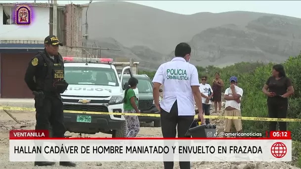 Hallan cadáver de un hombre maniatado en Ventanilla. Foto: América Noticias Hallan cadáver de un hombre maniatado en Ventanilla. Foto: América Noticias
