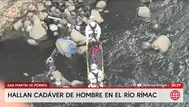 Hallan cadáver de un hombre en el río Rímac