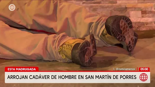 Hallan cadáver de un hombre en San Martín de Porres. Foto: América Noticias Hallan cadáver de un hombre en San Martín de Porres. Foto: América Noticias