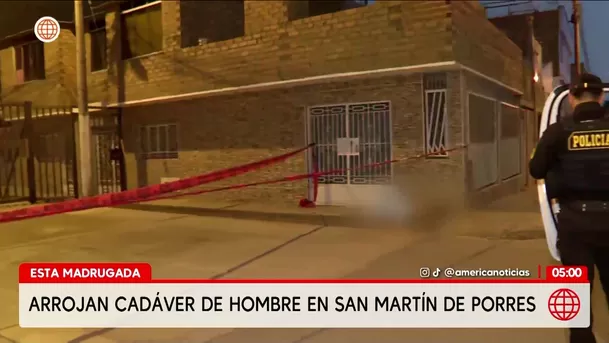Hallan cadáver de un hombre en San Martín de Porres. Foto: América Noticias Hallan cadáver de un hombre en San Martín de Porres. Foto: América Noticias