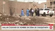 Hallan cadáver de un hombre en la zona de Chuquitanta en SMP