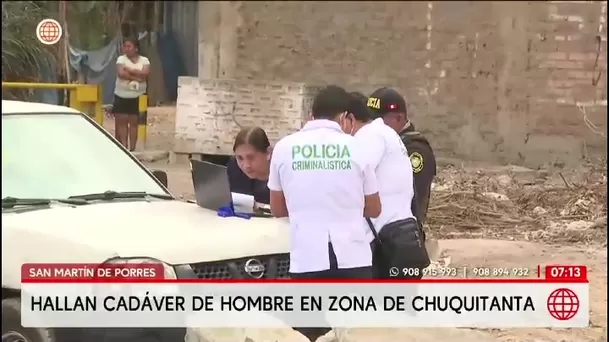Hallan el cuerpo de un hombre en Chuquitanta y vecinos exigen seguridad en SMP/ América Noticias Hallan el cuerpo de un hombre en Chuquitanta y vecinos exigen seguridad en SMP/ América Noticias