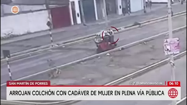 SMP: Arrojan colchón con cadáver de una mujer desde un mototaxi/ América Noticias