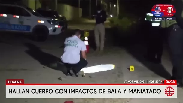 Hallan cadáver con signos de tortura y disparos en Huacho. Foto: América Noticias