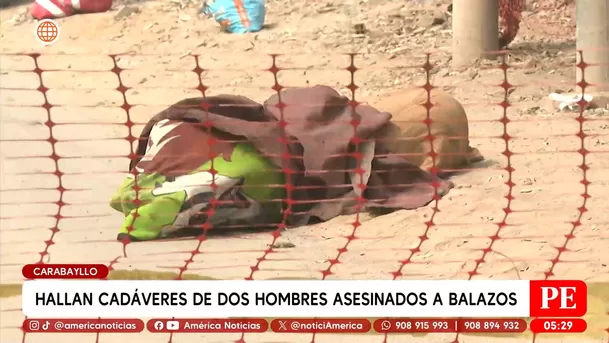 Hallan cadáveres de dos hombres asesinados a balazos en Carabayllo. Foto: América Noticias