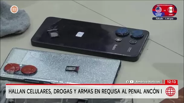 Hallan celulares y drogas en requisa realizada en penal Ancón I. Foto: América Noticias Hallan celulares y drogas en requisa realizada en penal Ancón I. Foto: América Noticias