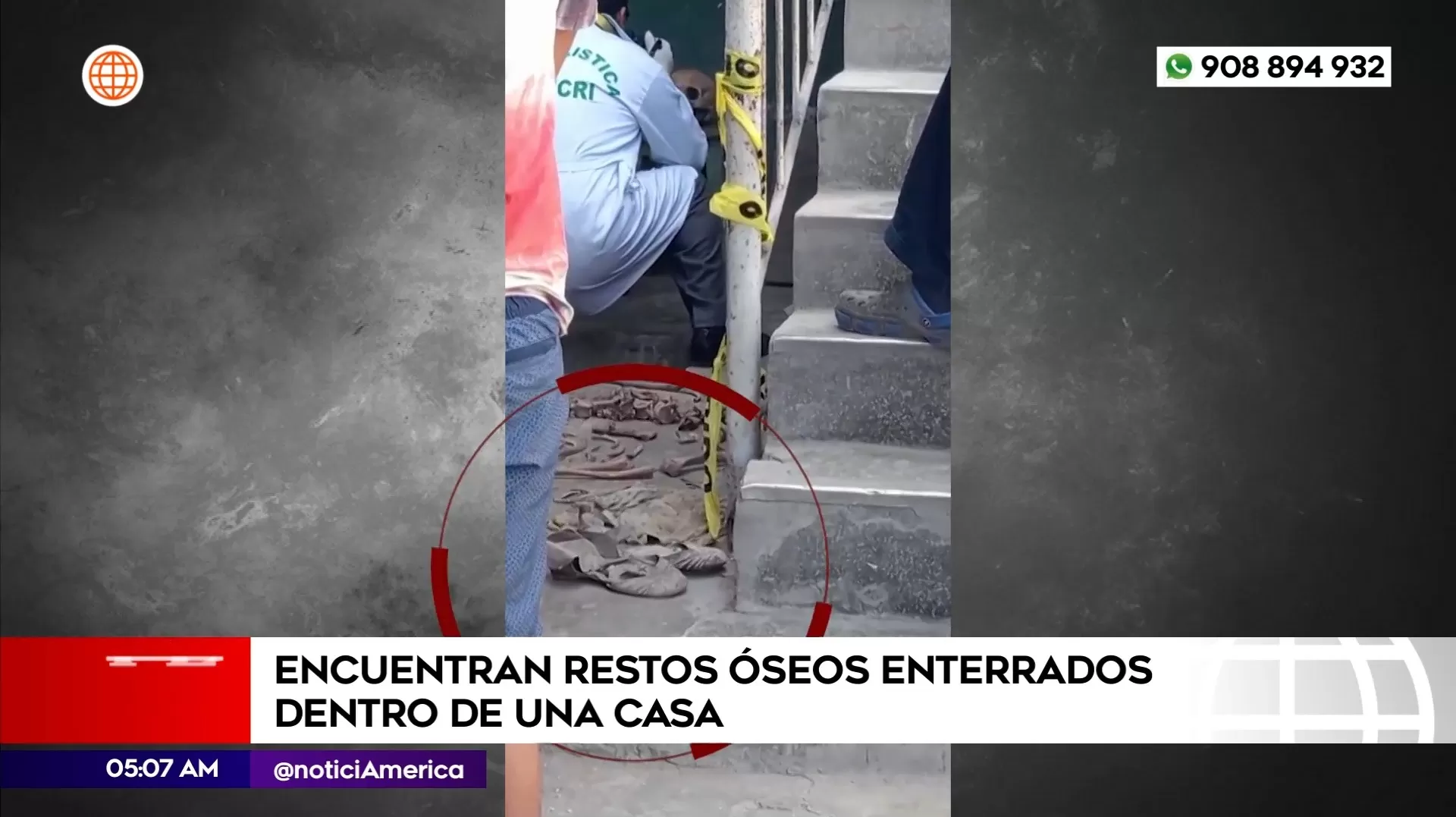 Hallan restos óseos enterrados en casa de Comas. Foto: América Noticias